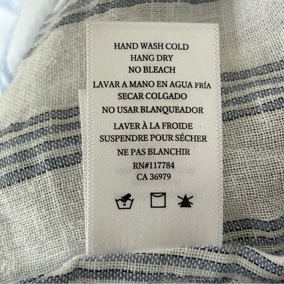 EUC Rails Angelina Blue & White Striped Linen Sundress Size S - Picture 9 of 11